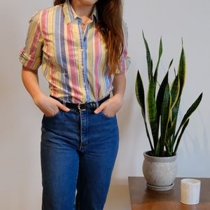 Vintage Pastel Button Down
